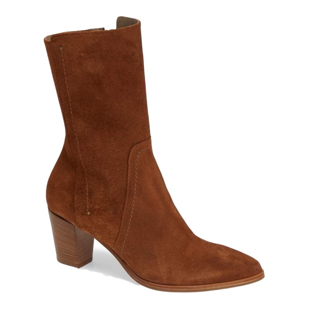 Italeau Posey Heeled Boot in Waterproof Suede NIB - Picture 1 of 7